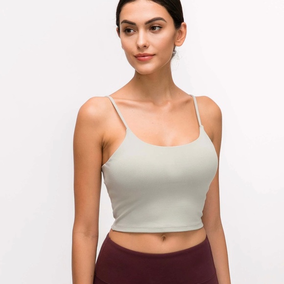 Museonly cropped workout tank in sage - Picture 1 of 3